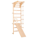 Sprossenwand für Heimtraining mit höhenverstellbarem Reck & beidseitigem Kletterbrett – Indoor Fitnessgerät für die ganze Fa…