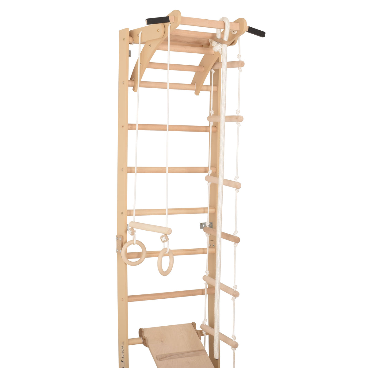 Sprossenwand für Heimtraining mit zweiseitiger Kletterrampe und höhenverstellbarem Reck – Indoor Fitnessgerät für die ganze…