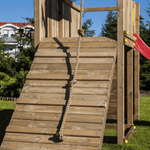 Spielturm GOO CAROL 3 | Klettergerüst OUTDOOR | in 3 Farben | bis zu 10 Kinder | Holzdach - Kletterling – einfach Kind sein