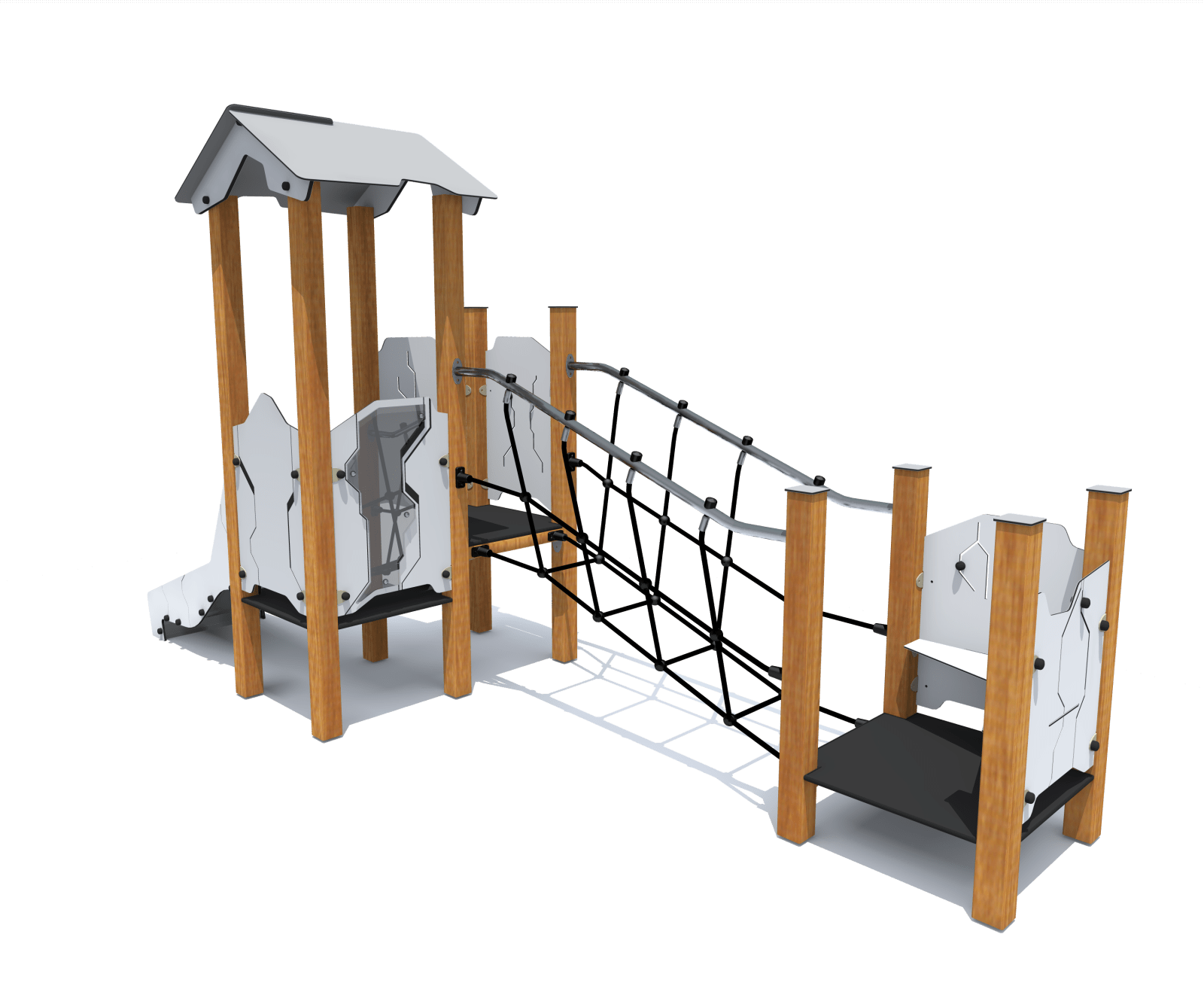 Klettergerüst SPIELPLATZ 304 | 4 verschiedene Designs | Sicheres und kompaktes Spielgerät für Kitas (Alter: 3 bis 6 Jahre) - Kletterling – einfach Kind sein