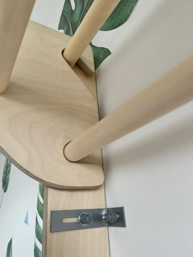 Sprossenwand INSPIRATION | 200x70cm | aus einem Teil gefertigt | optional mit Klimmzug & Rollenrutsche - Kletterling – einfach Kind sein