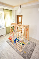Multifunktionales Indoor Klettergerüst aus Holz – Für Zuhause & Familie – Ansicht 7
