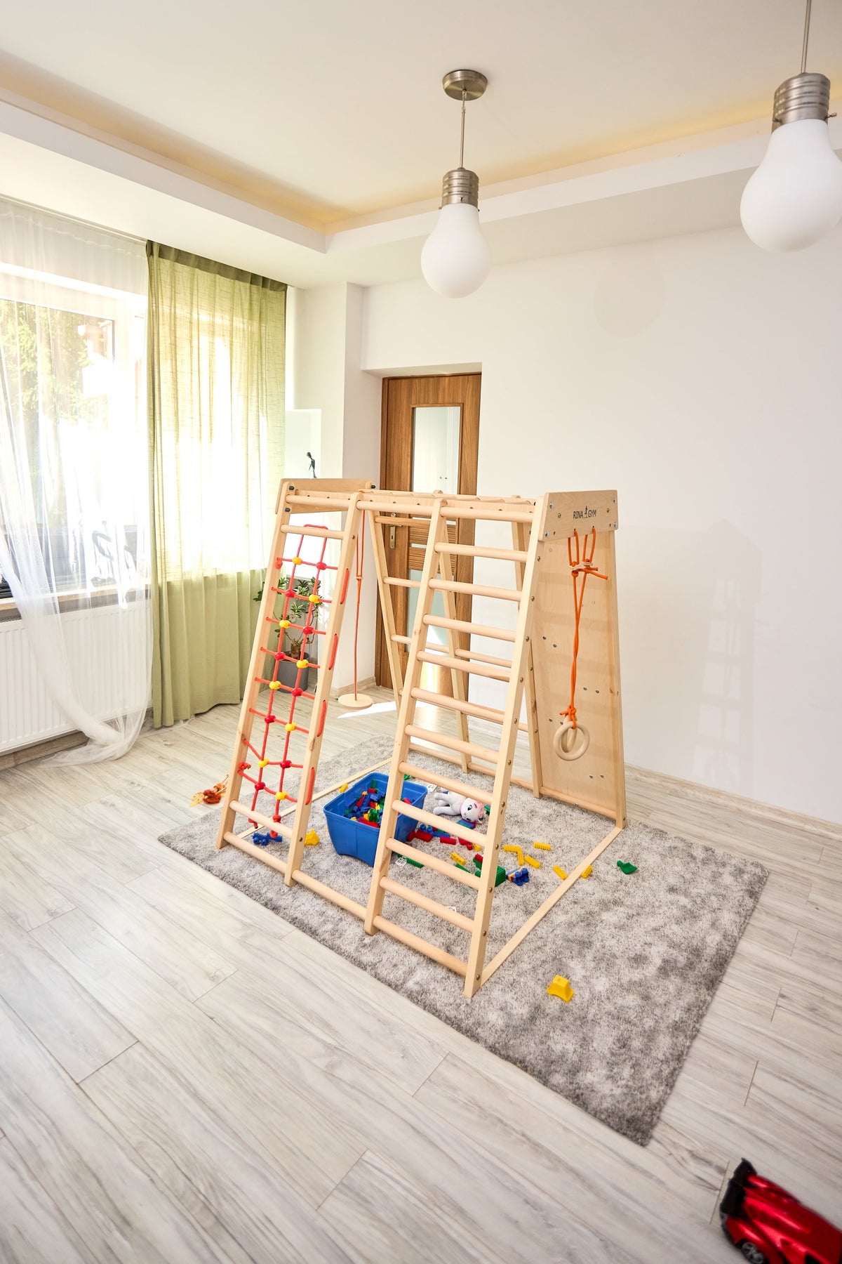 Multifunktionales Indoor Klettergerüst aus Holz – Für Zuhause & Familie – Ansicht 8