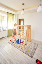 Multifunktionales Indoor Klettergerüst aus Holz – Für Zuhause & Familie – Ansicht 8