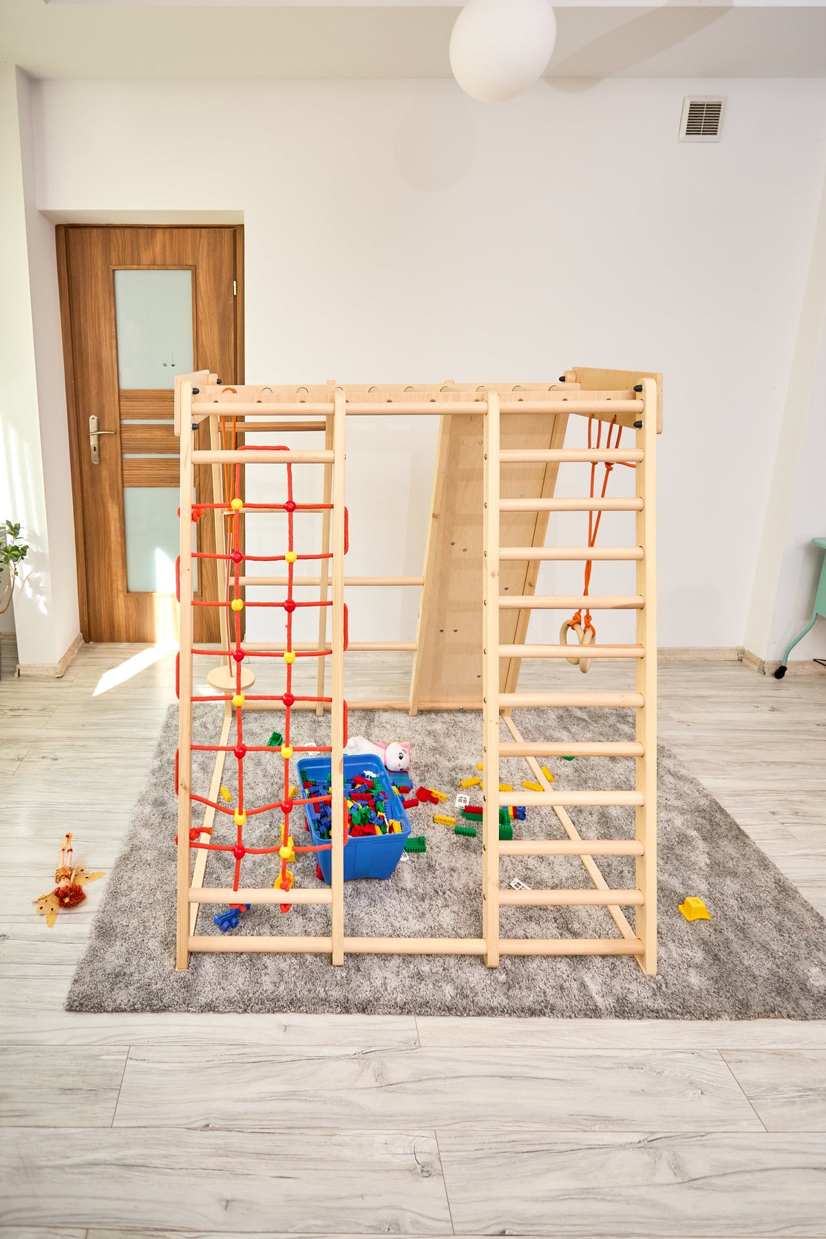 Multifunktionales Indoor Klettergerüst aus Holz – Für Zuhause & Familie – Ansicht 13