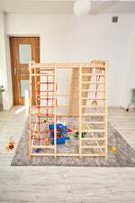 Multifunktionales Indoor Klettergerüst aus Holz – Für Zuhause & Familie – Ansicht 13