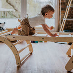 höhenverstellbares Kletterdreieck - Set ZICKENLING SET | 5 - fach verstellbar | 60cm| Dreieck + Rutsche + Bogen - Kletterling – einfach Kind sein