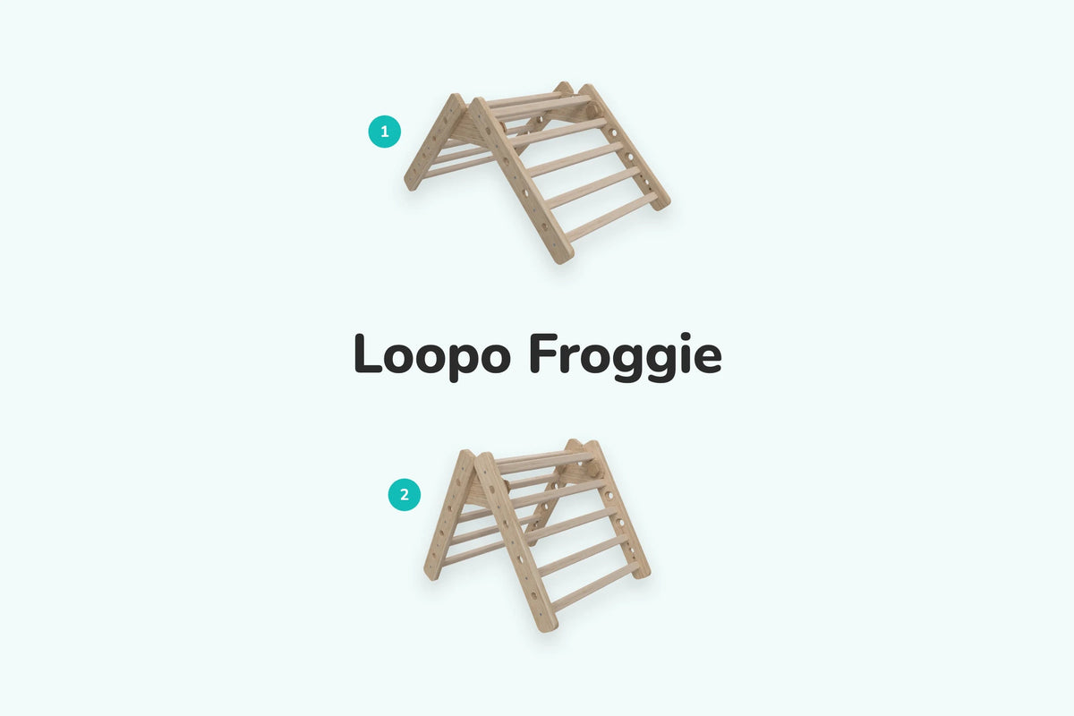 höhenverstellbares Kletterdreieck LOOPO FROGGIE – Übersicht der Aufbauvarianten