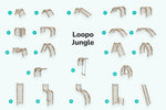 Sprossenwand LOOPO JUNGLE 21in1 – Übersicht der Aufbauvarianten