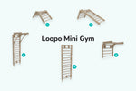 Sprossenwand LOOPO MINI GYM 5in1 – Übersicht der Aufbauvarianten