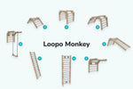 wandelbare Sprossenwand LOOPO MONKEY  8in1 – Übersicht der Aufbauvarianten
