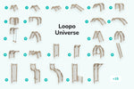 Sprossenwand LOOPO UNIVERSE 40-in-1 – Übersicht der Aufbauvarianten
