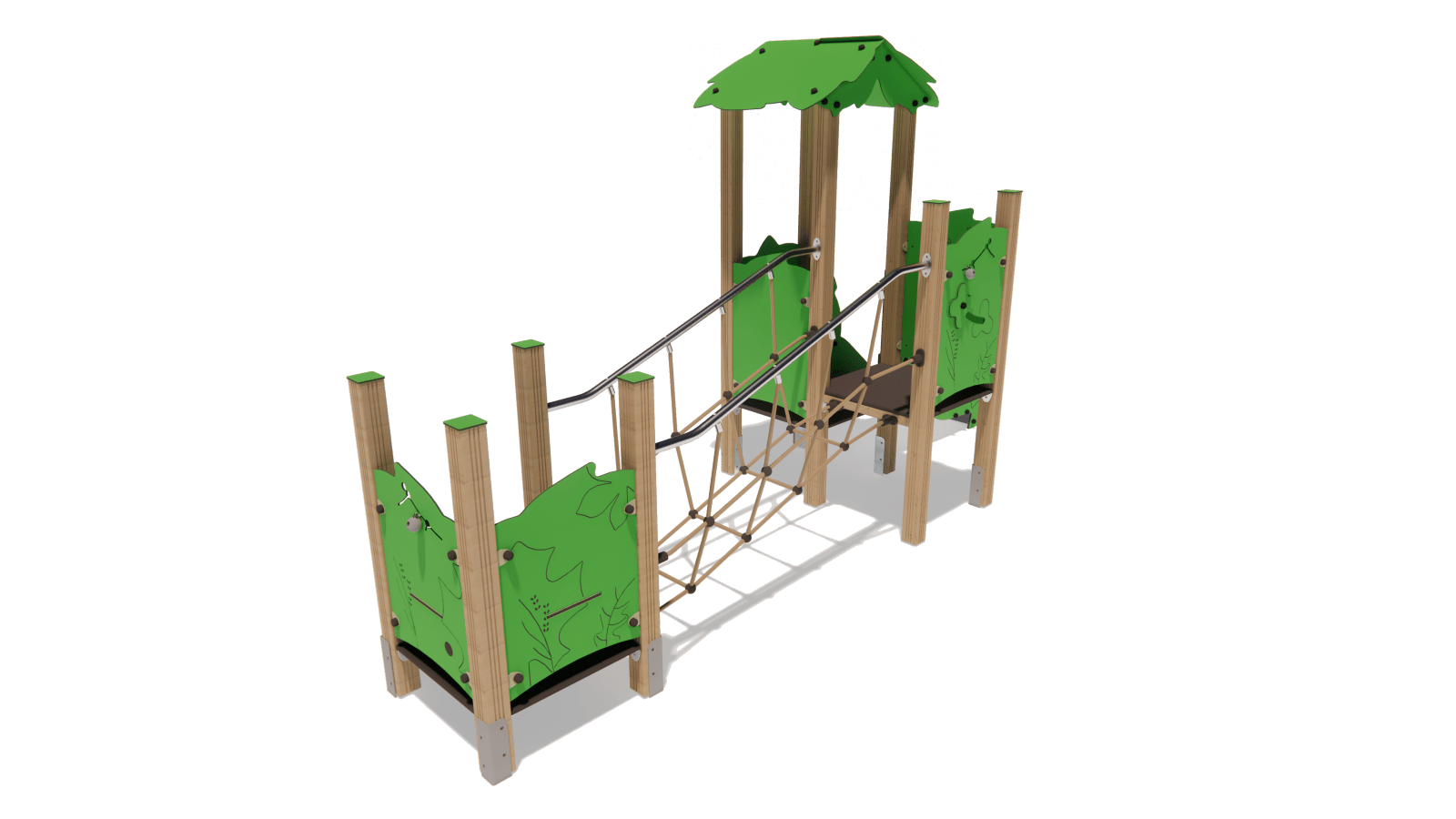 Klettergerüst SPIELPLATZ 304 | 4 verschiedene Designs | Sicheres und kompaktes Spielgerät für Kitas (Alter: 3 bis 6 Jahre) - Kletterling – einfach Kind sein