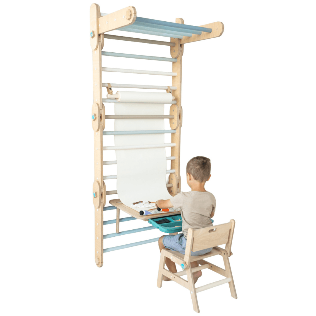 Papierrollenhalter MOON für Kletterdreiecke und Sprossenwände | 55 cm - Kletterling – einfach Kind sein