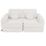 MeowBaby Spielsofa Mini Plus Teddy - Creme - Kletterling – einfach Kind sein