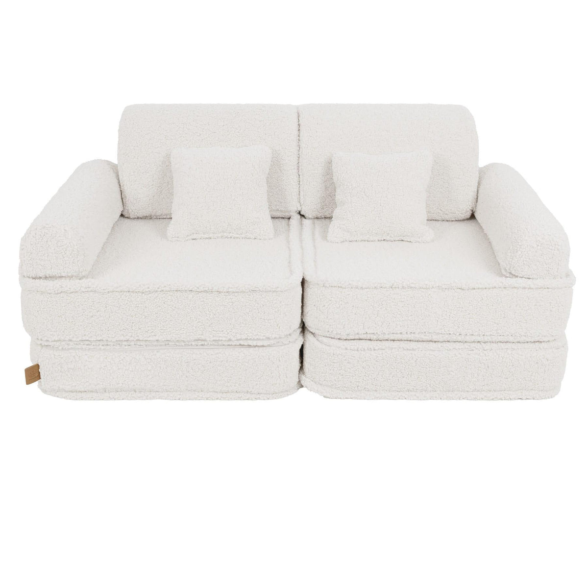 MeowBaby Spielsofa Mini Plus Teddy - Creme - Kletterling – einfach Kind sein