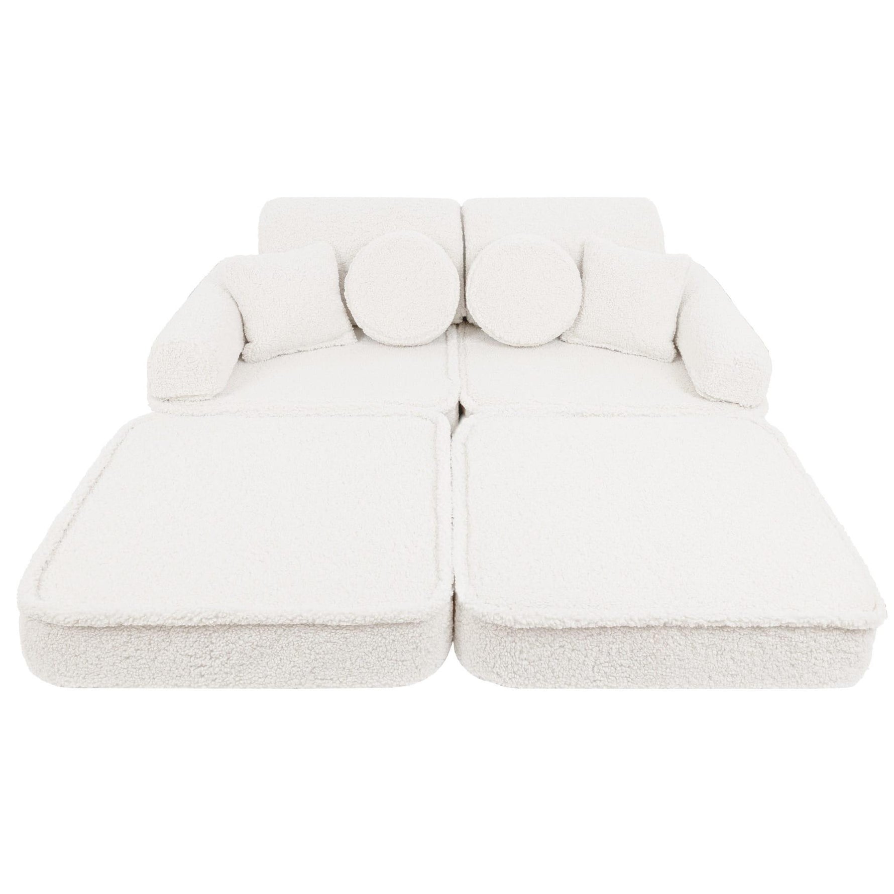 MeowBaby Spielsofa Mini Plus Teddy - Creme - Kletterling – einfach Kind sein