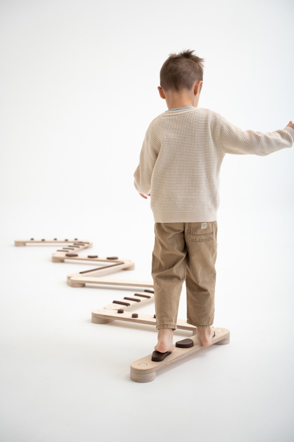 Happymoon Darkwood 8 Balance Beam Set - Kletterling – einfach Kind sein