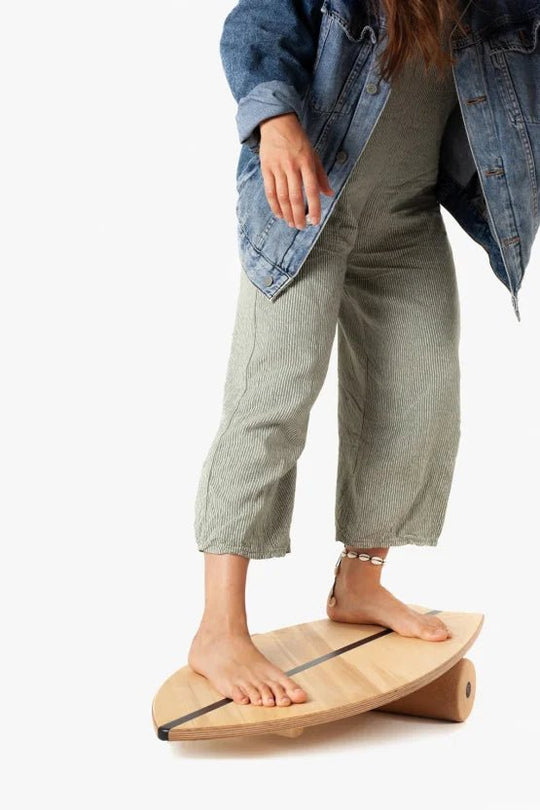 HappyMoon Natural Balance Surfboard With Large Mat & Roll - Kletterling – einfach Kind sein