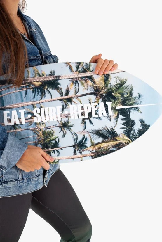 Happy Moon Eat.Surf.Repeat. Surfboard With X - Large Mat & Roll - Kletterling – einfach Kind sein