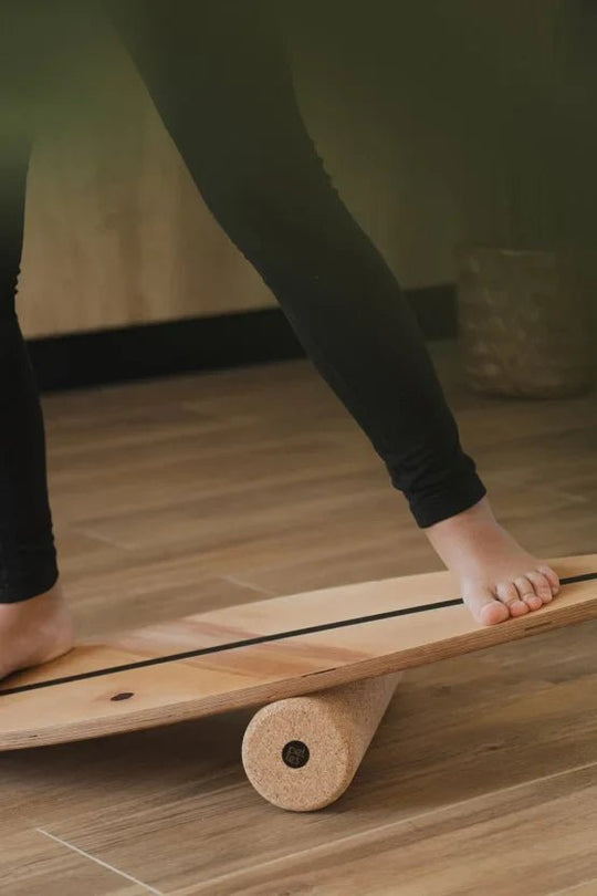 HappyMoon Natural Balance Surfboard With Large Mat & Roll - Kletterling – einfach Kind sein