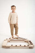 Happymoon Darkwood 8 Balance Beam Set - Kletterling – einfach Kind sein