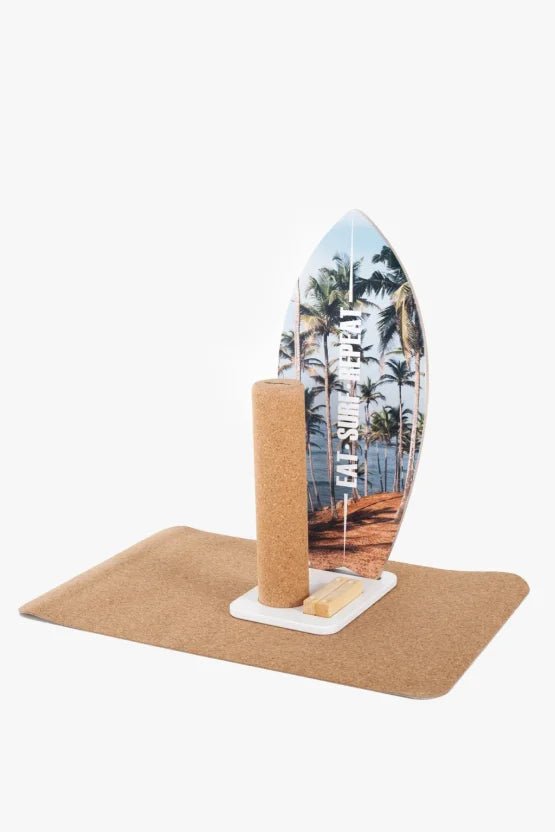 Happy Moon Eat.Surf.Repeat. Surfboard With X - Large Mat & Roll - Kletterling – einfach Kind sein