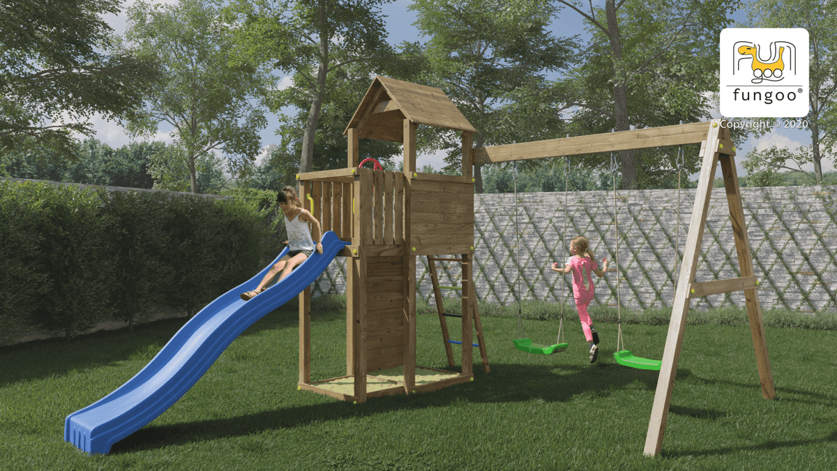 Spielturm Boomer3 - Kletterling – einfach Kind sein