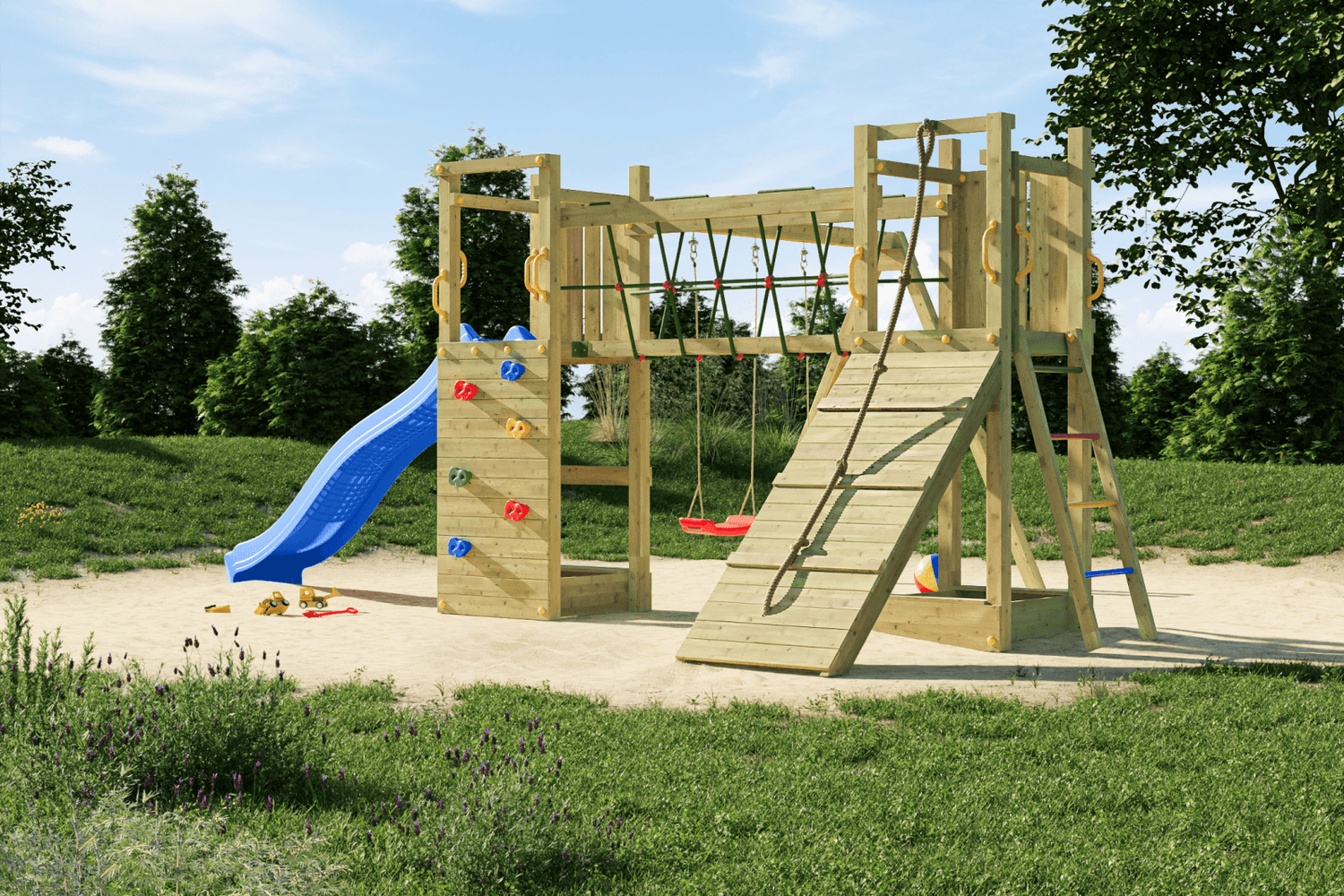 Spielturm Maxi Funny Exposure - Kletterling – einfach Kind sein
