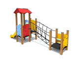 Klettergerüst SPIELPLATZ 304 | 4 verschiedene Designs | Sicheres und kompaktes Spielgerät für Kitas (Alter: 3 bis 6 Jahre) - Kletterling – einfach Kind sein