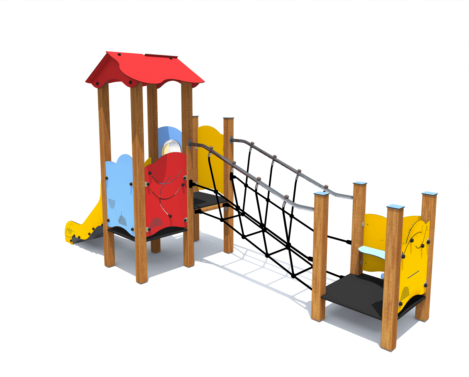 Klettergerüst SPIELPLATZ 304 | 4 verschiedene Designs | Sicheres und kompaktes Spielgerät für Kitas (Alter: 3 bis 6 Jahre) - Kletterling – einfach Kind sein