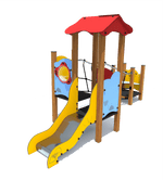 Klettergerüst SPIELPLATZ 304 | 4 verschiedene Designs | Sicheres und kompaktes Spielgerät für Kitas (Alter: 3 bis 6 Jahre) - Kletterling – einfach Kind sein