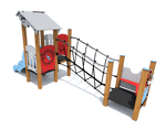 Klettergerüst SPIELPLATZ 304 | 4 verschiedene Designs | Sicheres und kompaktes Spielgerät für Kitas (Alter: 3 bis 6 Jahre) - Kletterling – einfach Kind sein