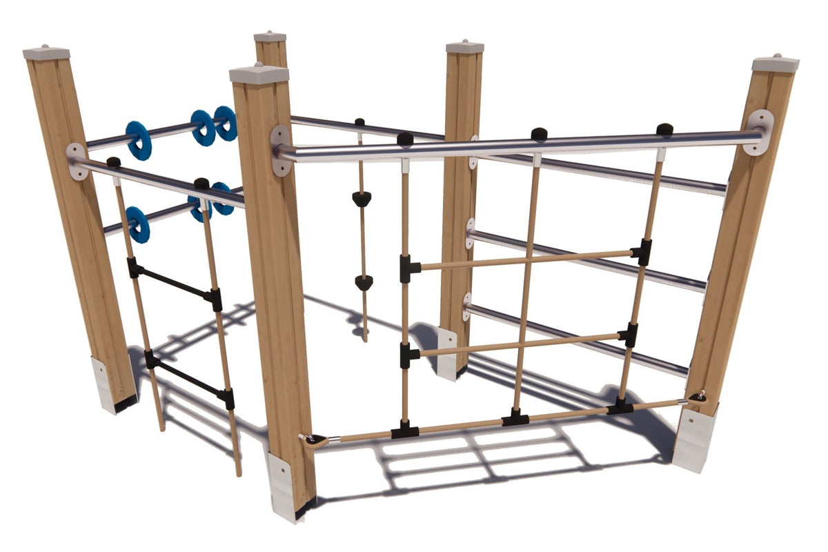 Klettergerüst SPIELPLATZ VE14 - Robuste Outdoor - Lösung für Kitas (Alter bis 6 Jahre) - Kletterling – einfach Kind sein