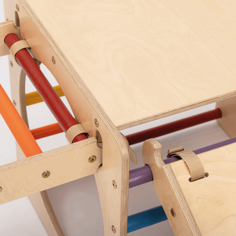 Spielset "Freunde" pastell - Kletterwürfel mit einer Kletter - und Rutschrampe - Kletterling – einfach Kind sein