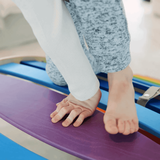 Spielset "Dynamik" bunt - Montessori - Bogen mit Rutsche und Kissen - Kletterling – einfach Kind sein