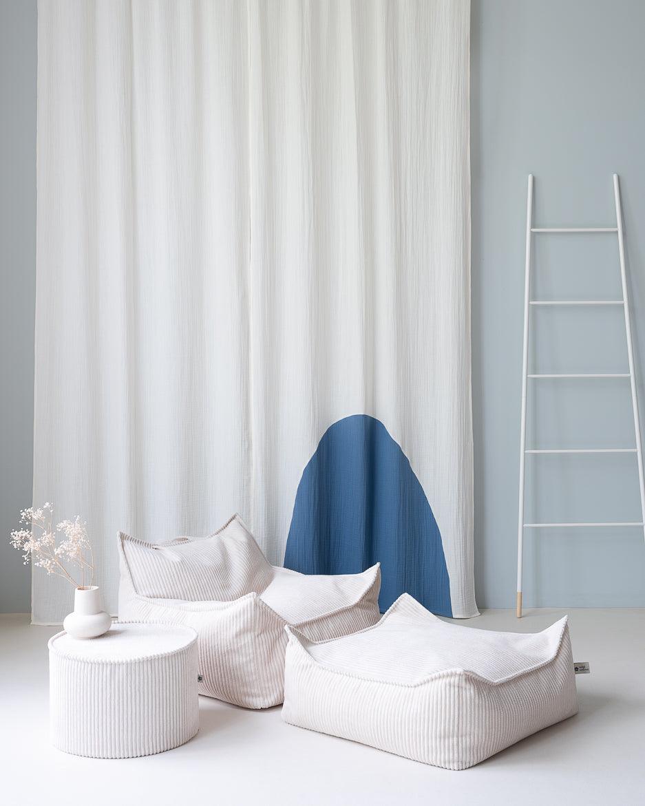 wigiwama Sitzkissen Ottoman in Creme aus Cord - Kletterling – einfach Kind sein