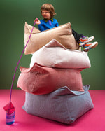 wigiwama Sitzkissen Ottoman in Creme aus Cord - Kletterling – einfach Kind sein
