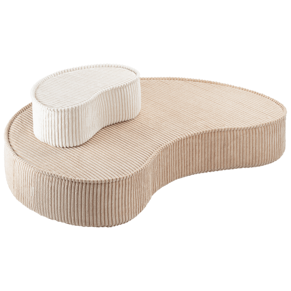 wigiwama Sitzkissen & Sessel Lounge in Beige aus Cord - Kletterling – einfach Kind sein