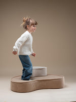 wigiwama Sitzkissen & Sessel Lounge in Beige aus Cord - Kletterling – einfach Kind sein