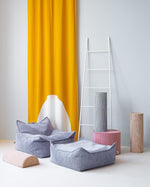 wigiwama Sitzsack Sessel in Blaugrau aus Cord - Kletterling – einfach Kind sein