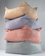 wigiwama Sitzsack Sessel in Blaugrau aus Cord - Kletterling – einfach Kind sein