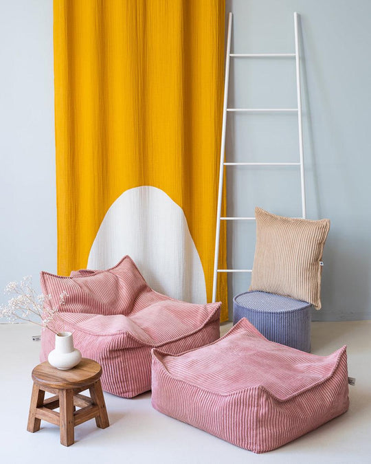 wigiwama Sitzsack Sessel in Altrosa aus Cord - Kletterling – einfach Kind sein