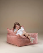 wigiwama Sitzsack Sessel in Altrosa aus Cord - Kletterling – einfach Kind sein