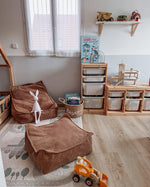wigiwama Sitzsack Sessel in Toffee aus Cord - Kletterling – einfach Kind sein