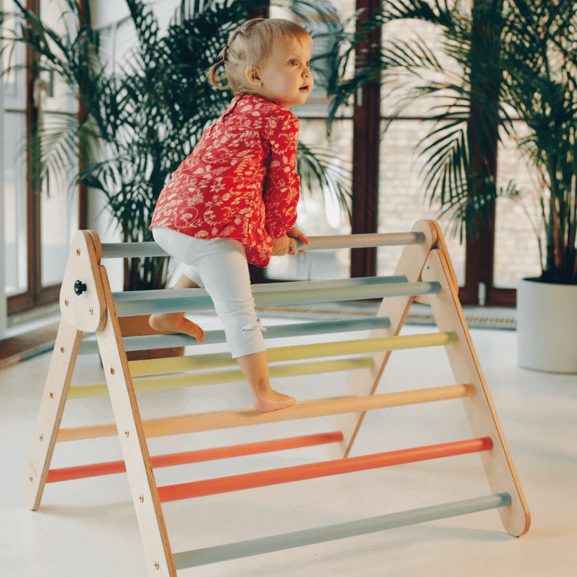 Spielset "Classic" natur - Kletterdreieck mit Kletterrutsche - Kletterling – einfach Kind sein