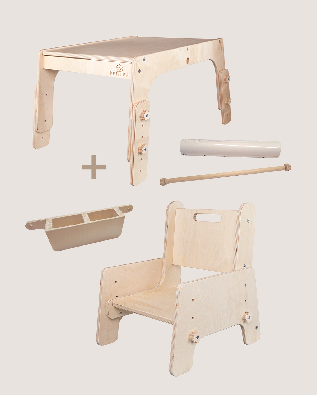 Kreativ-Set DORI mit mitwachsendem Tisch und Kinderstuhl