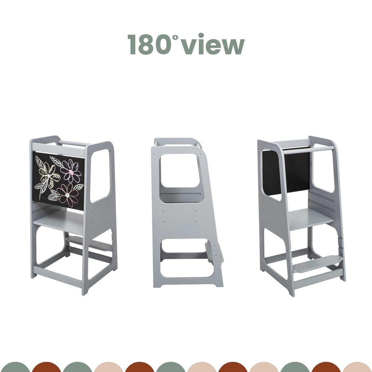 Lernturm mit Kreidetafel in 4 Farben - Kletterling – einfach Kind sein