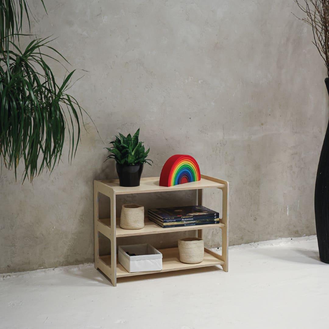Montessori Regal mit drei Etagen - Kletterling – einfach Kind sein