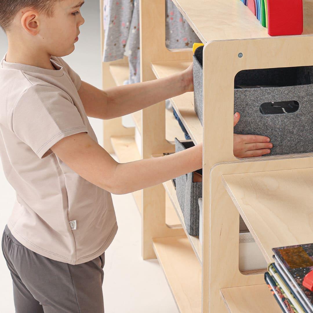 Montessori Regal mit drei Etagen - Kletterling – einfach Kind sein